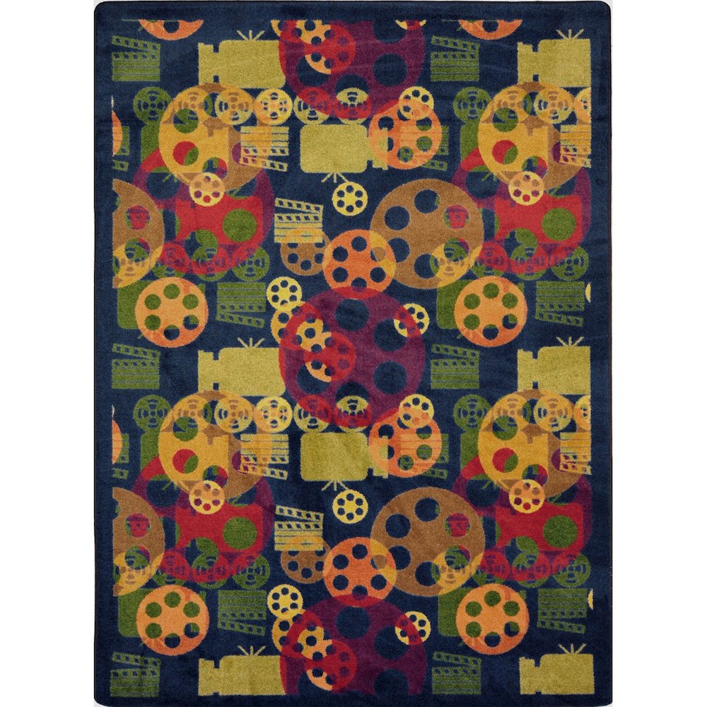 Any Day Matinee Blockbuster 5'4" x 7'8" Area Rug in Color Multi. Picture 1