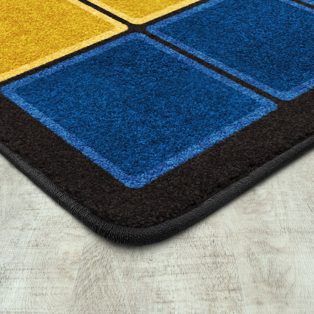 Kid Essentials Blocks Abound 7'8" x 10'9" Area Rug in Color Earthtone. Picture 2