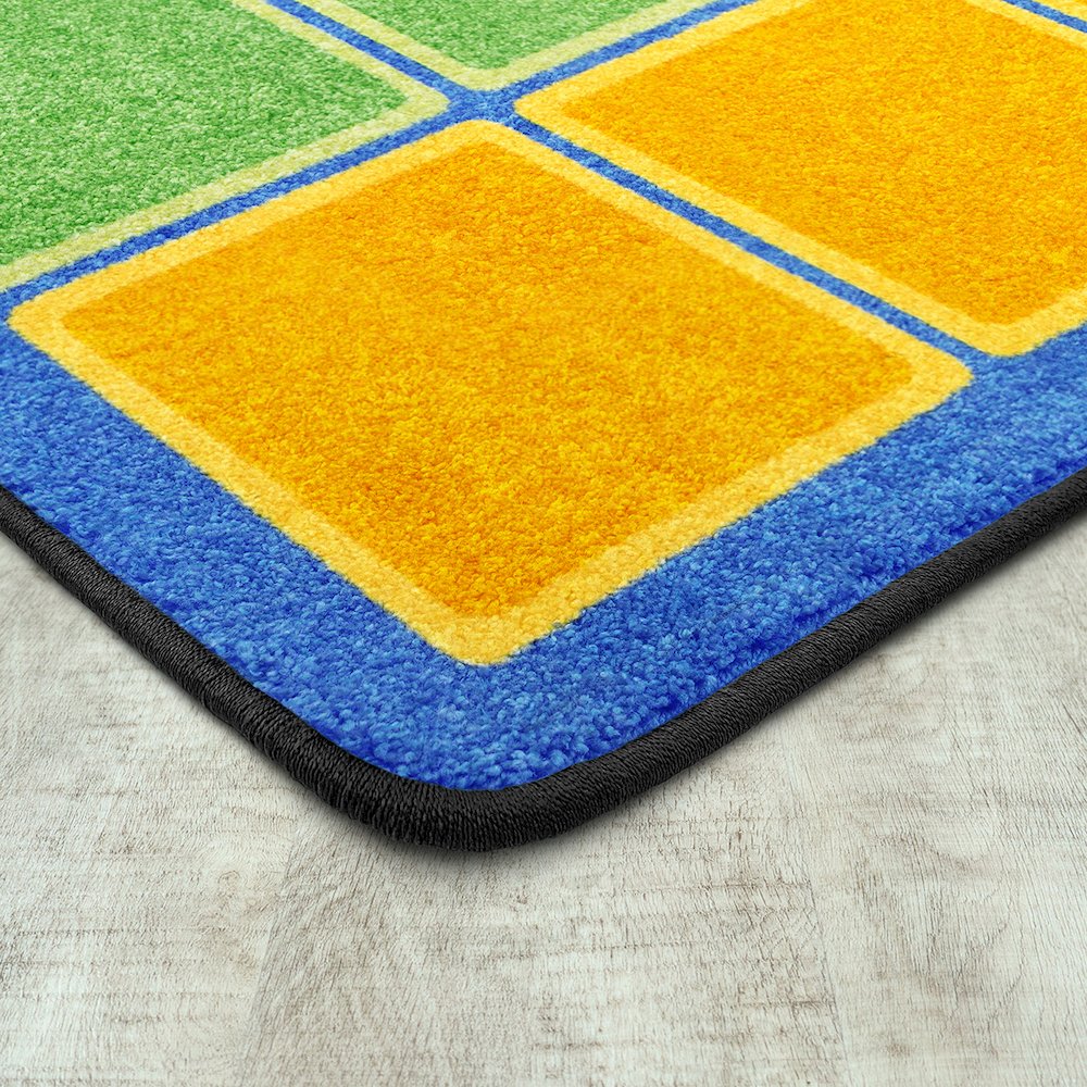 Kid Essentials Blocks Abound 7'8" x 10'9" Area Rug in Color Pastel. Picture 2