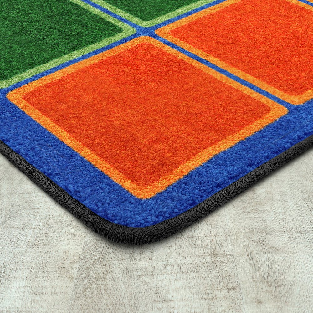 Kid Essentials Blocks Abound 7'8" x 10'9" Area Rug in Color Primary. Picture 2