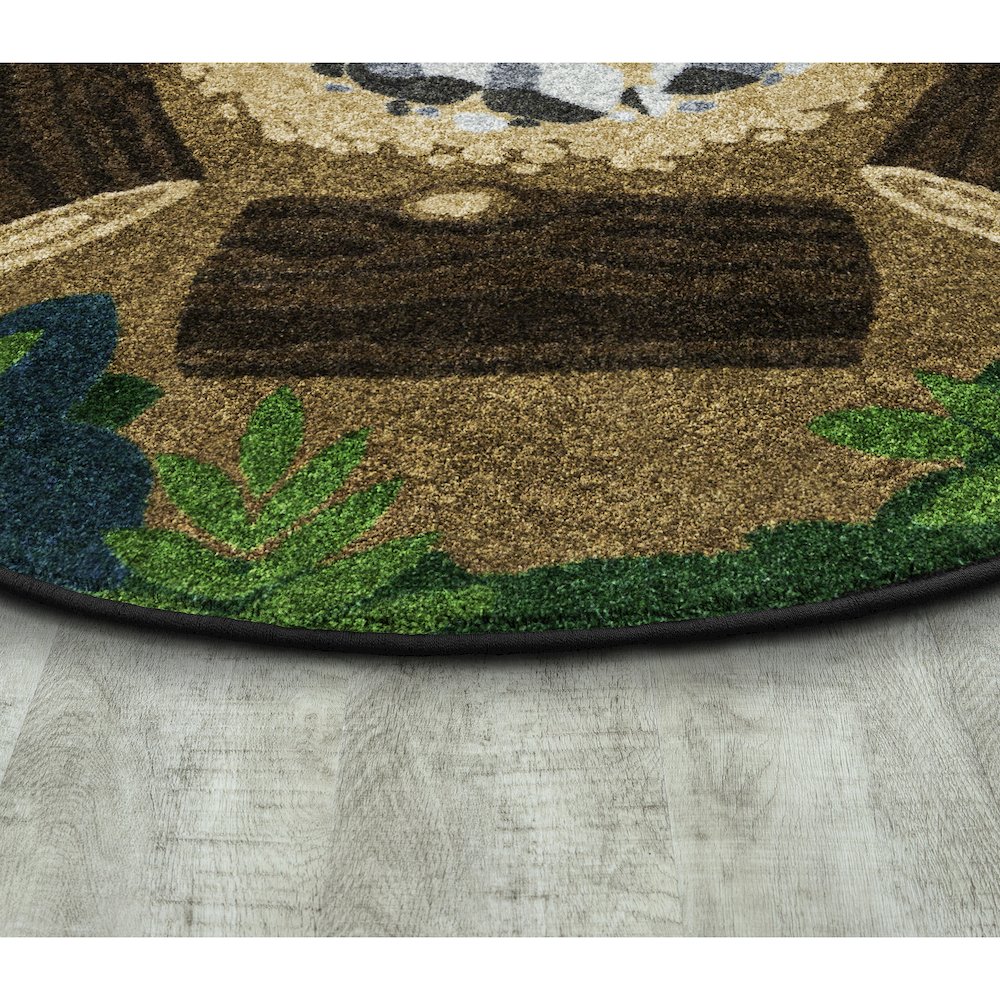 Campfire Fun 7'7" Round Area Rug in Color Multi. Picture 2