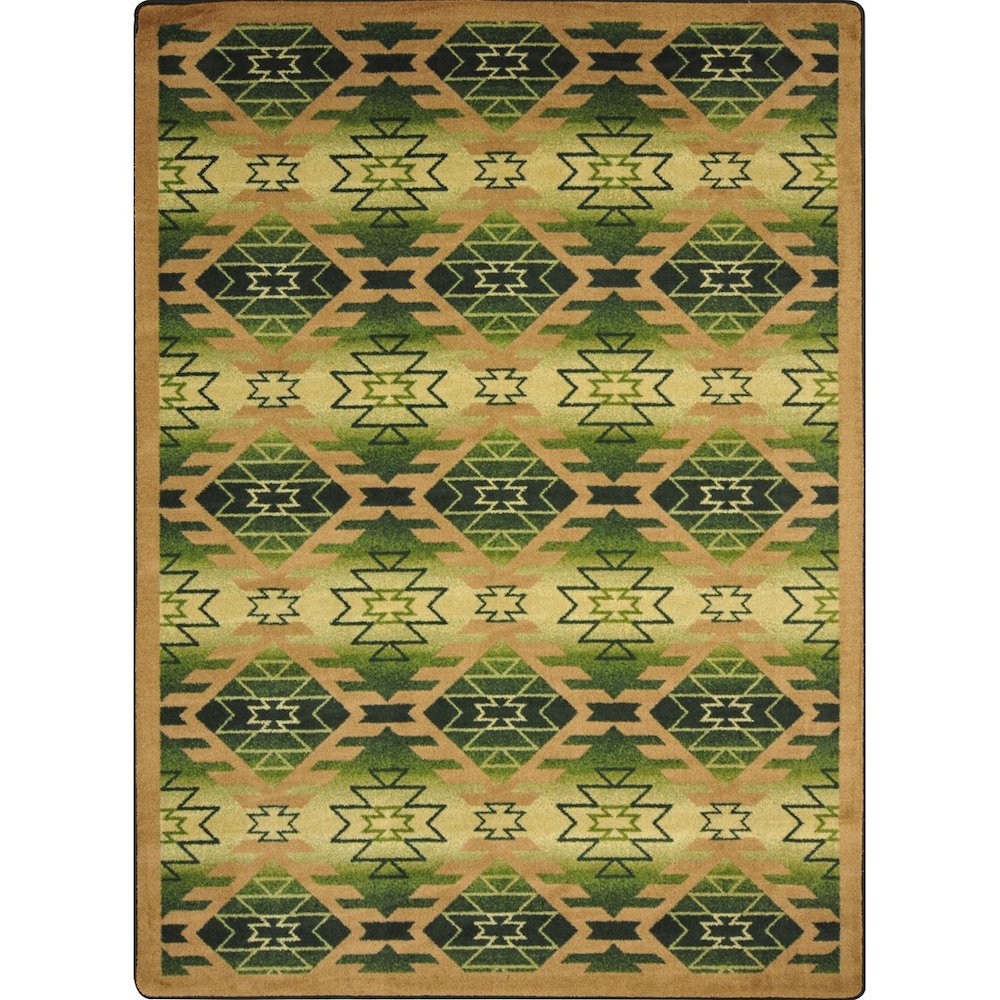 Kaleidoscope Canyon Ridge 5'4" x 7'8" Area Rug in Color Cactus. Picture 1