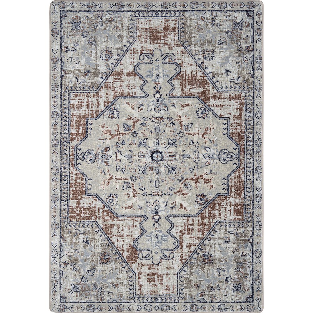 Canyon Tapestry 5'4" x 7'8" Area Rug in Color Terracotta. Picture 1