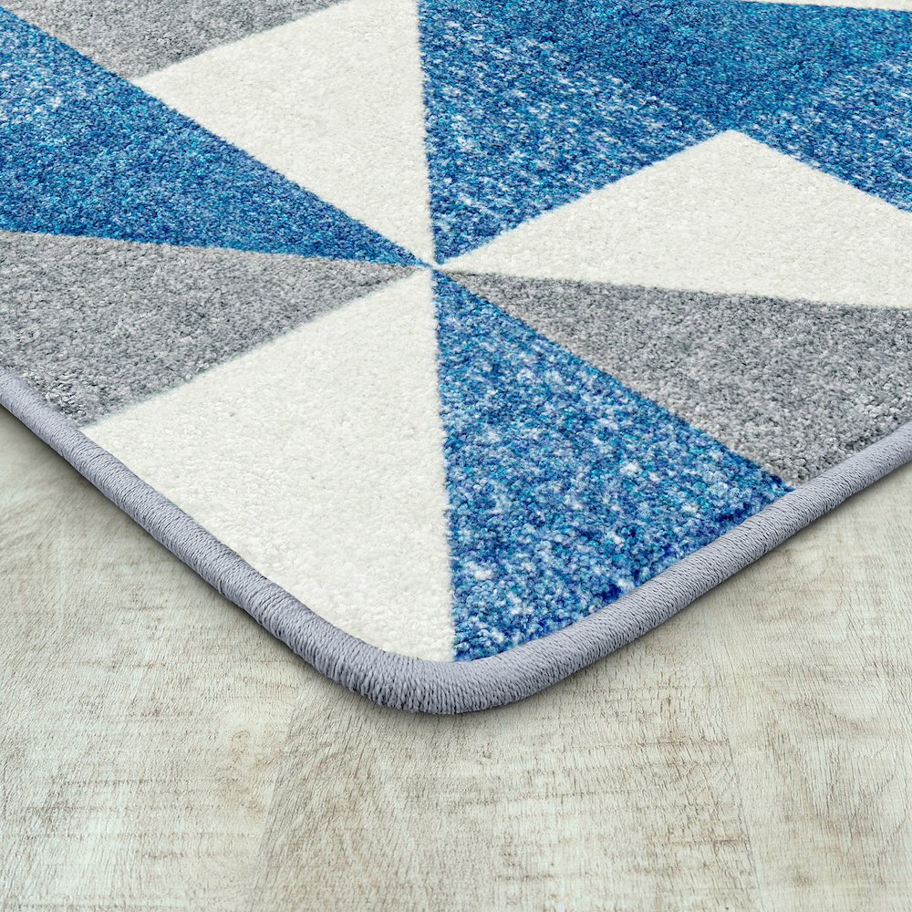 Claremont Kids Cartwheel 5'4" x 7'8" Area Rug in Color Blue Skies. Picture 2