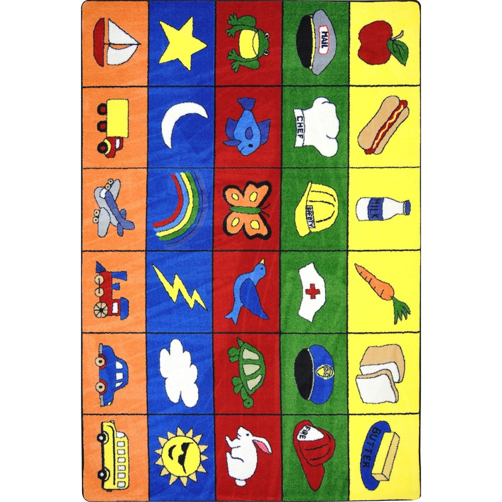 Kid Essentials Categories 7'8" x 10'9" Area Rug in Color Multi. Picture 1
