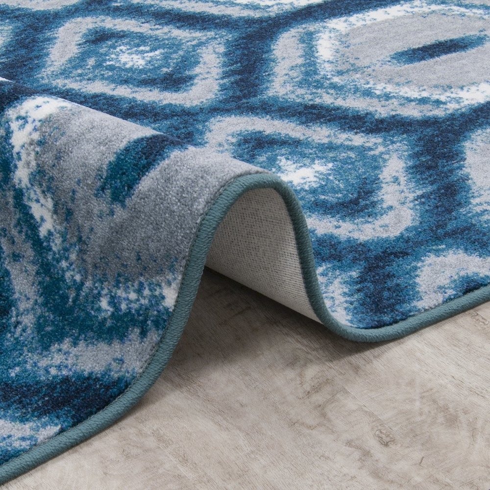 First Take Chelsea 5'4" x 7'8" Area Rug in Color Peacock. Picture 2