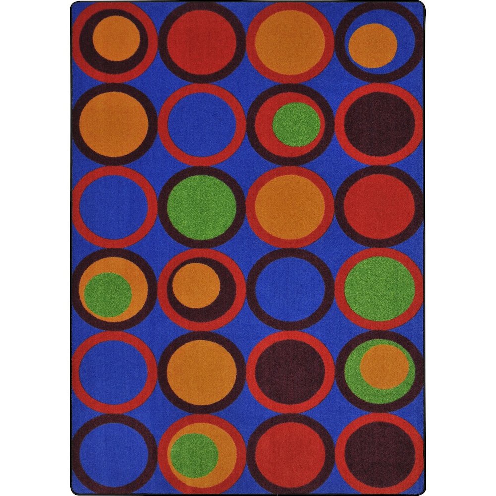 Kid Essentials Circle Back 7'8" x 10'9" Area Rug in Color Primary. Picture 1