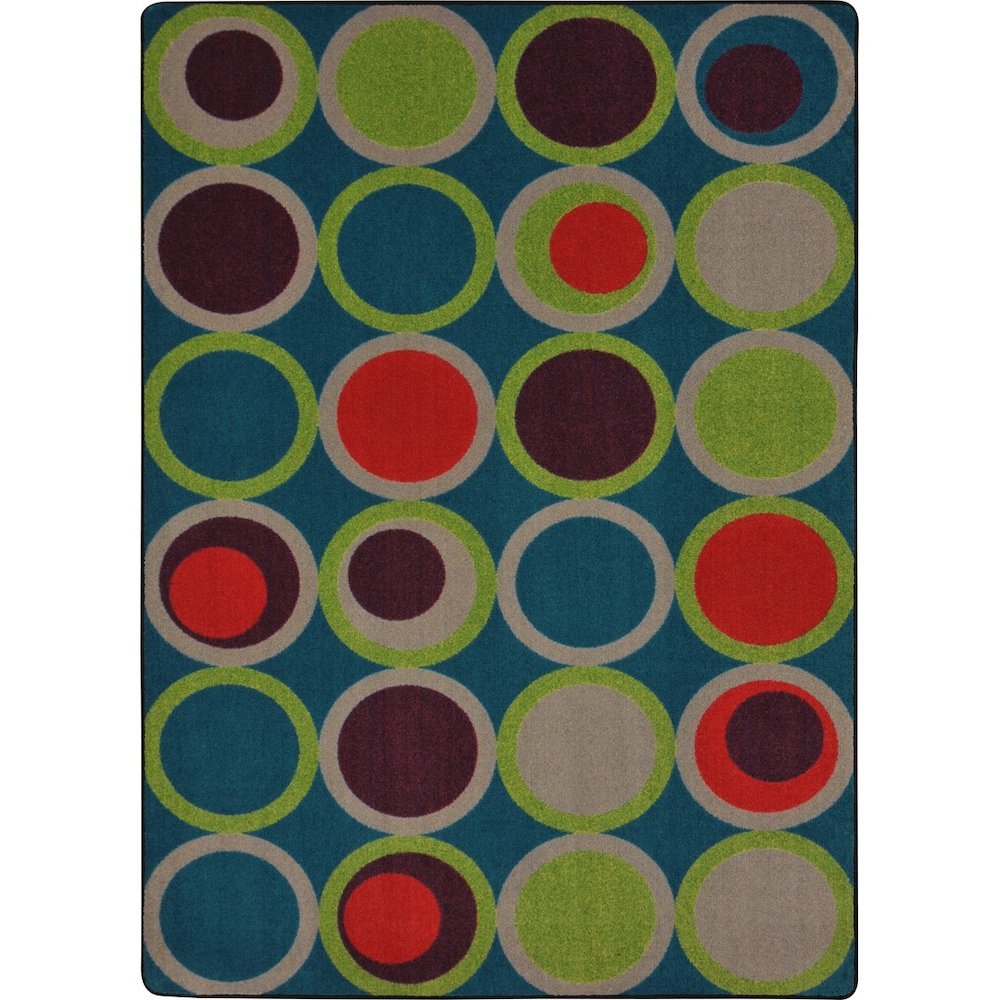 Kid Essentials Circle Back 7'8" x 10'9" Area Rug in Color Tropics. Picture 1