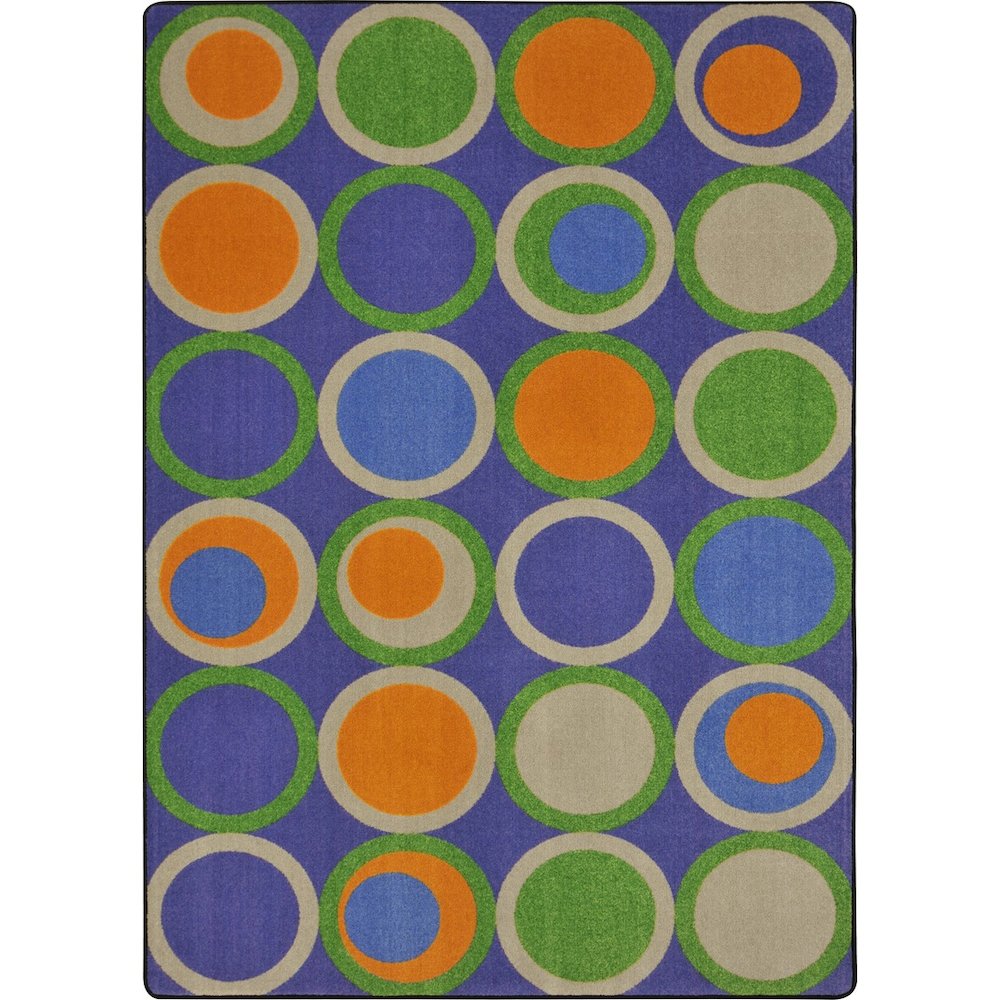 Kid Essentials Circle Back 7'8" x 10'9" Area Rug in Color Violet. Picture 1