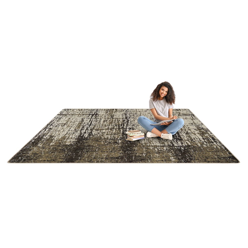 Kid Essentials Coastal Canvas 5'4" x 7'8" Area Rug in Color Sand Dune. Picture 4