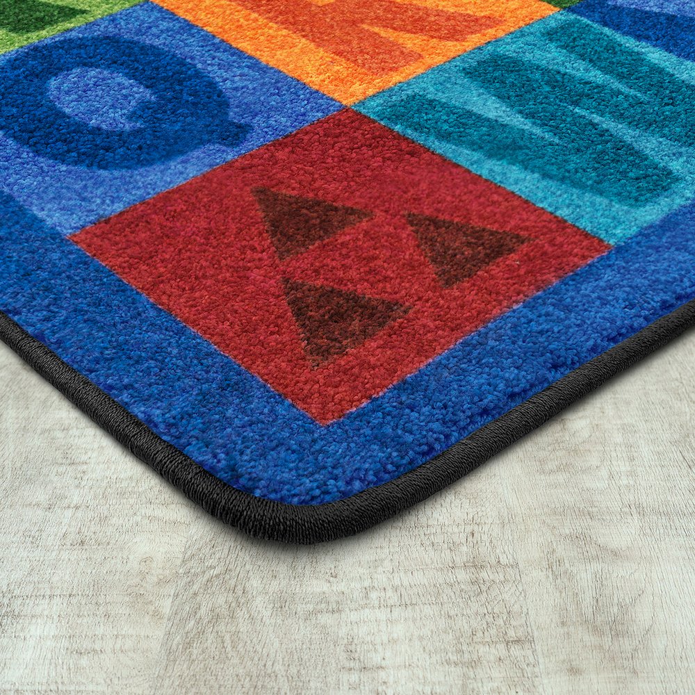 Kid Essentials Colorful Learning 7'8" x 10'9" Area Rug in Color Multi. Picture 1