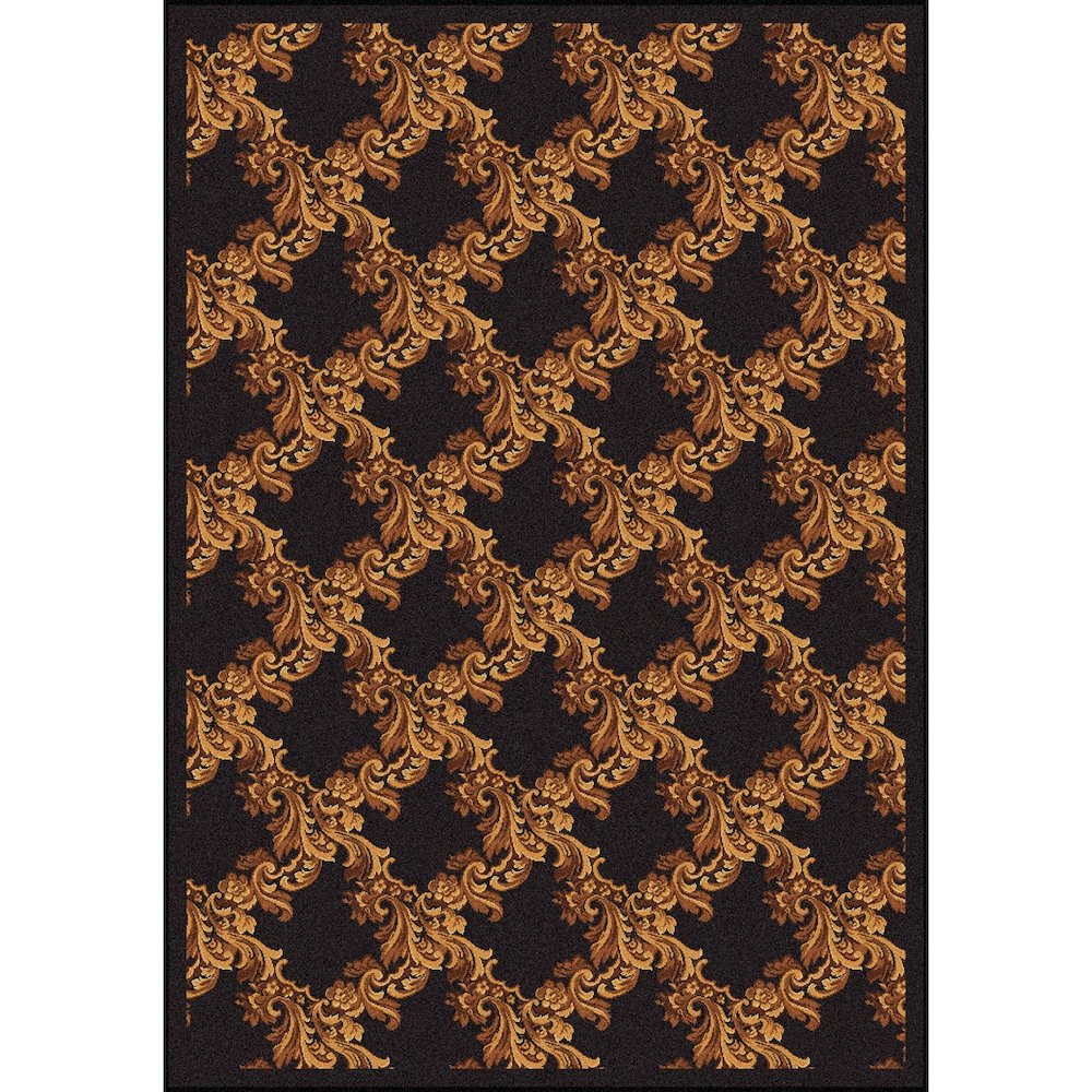 Any Day Matinee Corinth 5'4" x 7'8" Area Rug in Color Brown. Picture 1