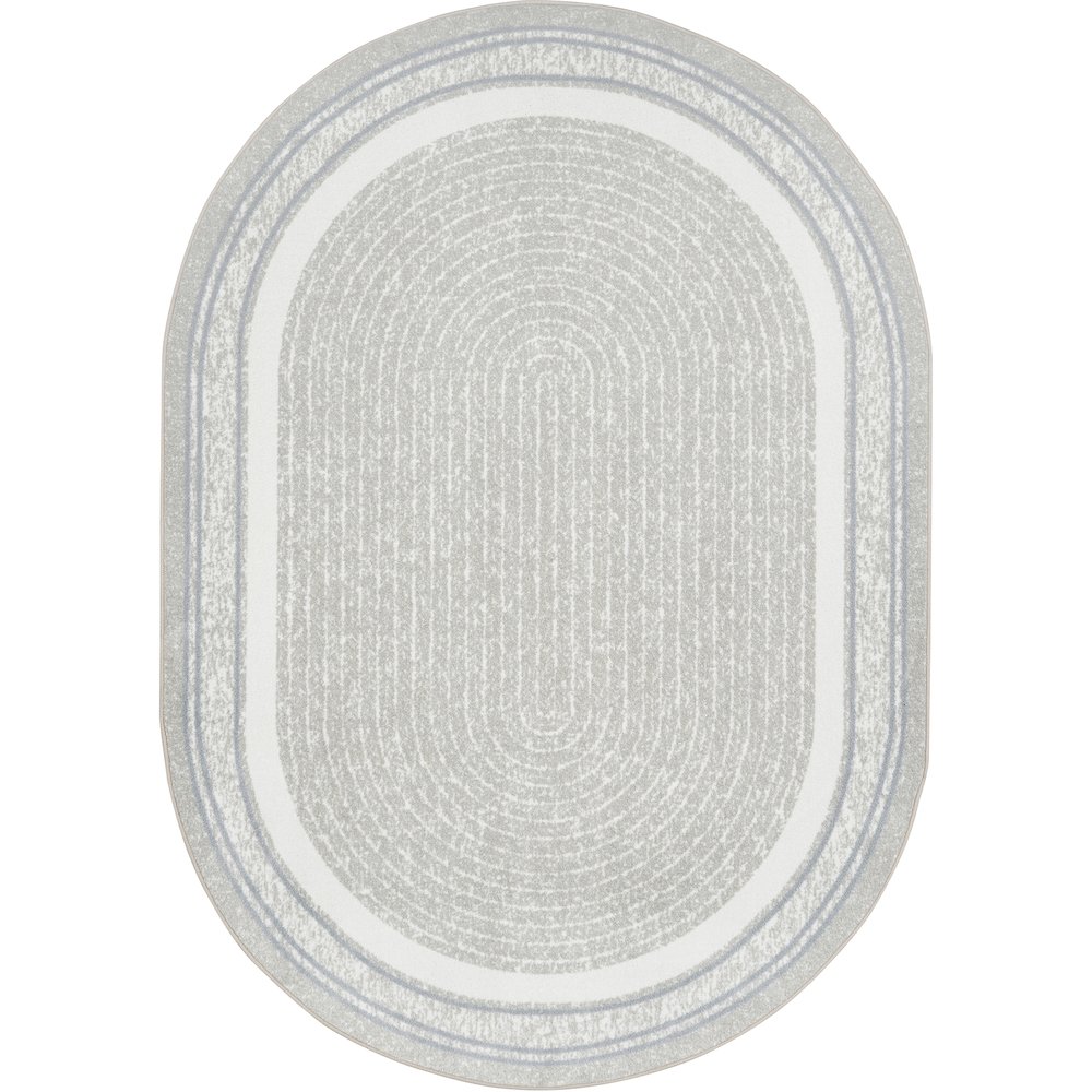 Cozy Corner 5'4" x 7'8" Oval Area Rug in Color Linen. Picture 1