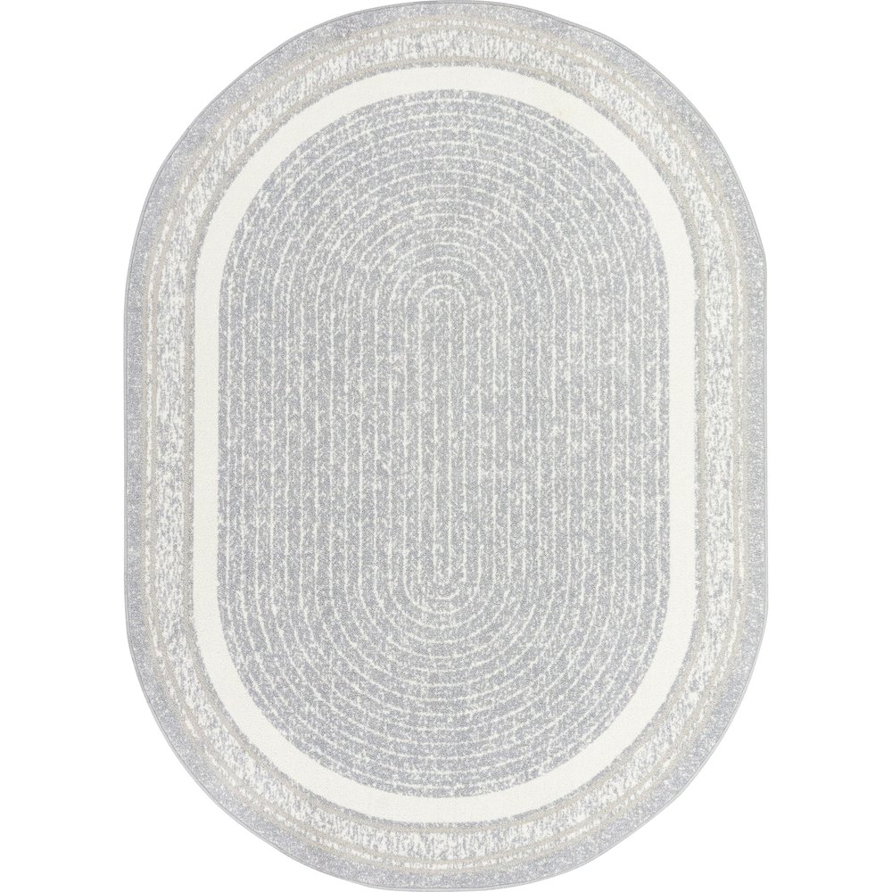 Cozy Corner 5'4" x 7'8" Oval Area Rug in Color Mist. Picture 1