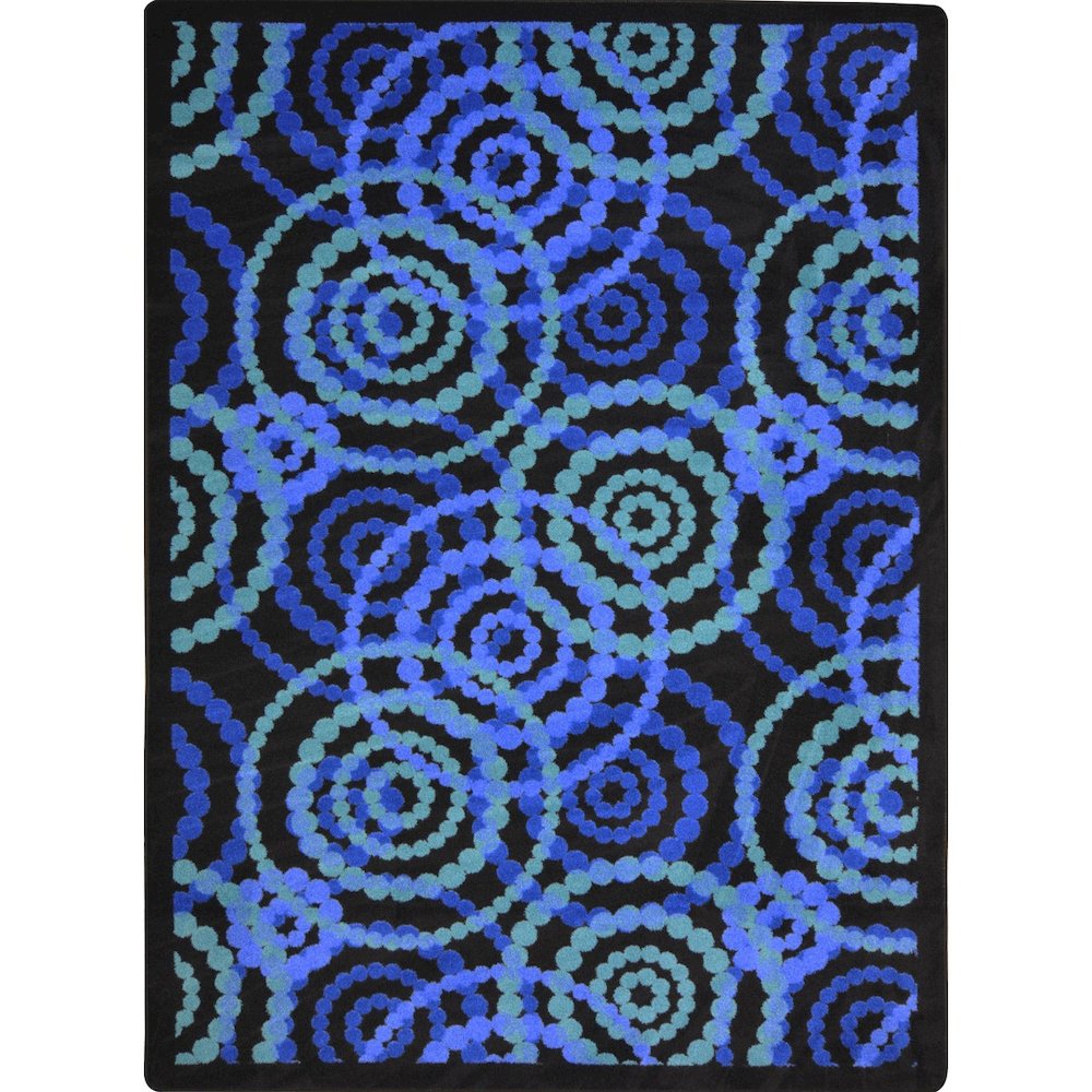 Kid Essentials Dottie 5'4" x 7'8" Area Rug in Color Sapphire. Picture 1