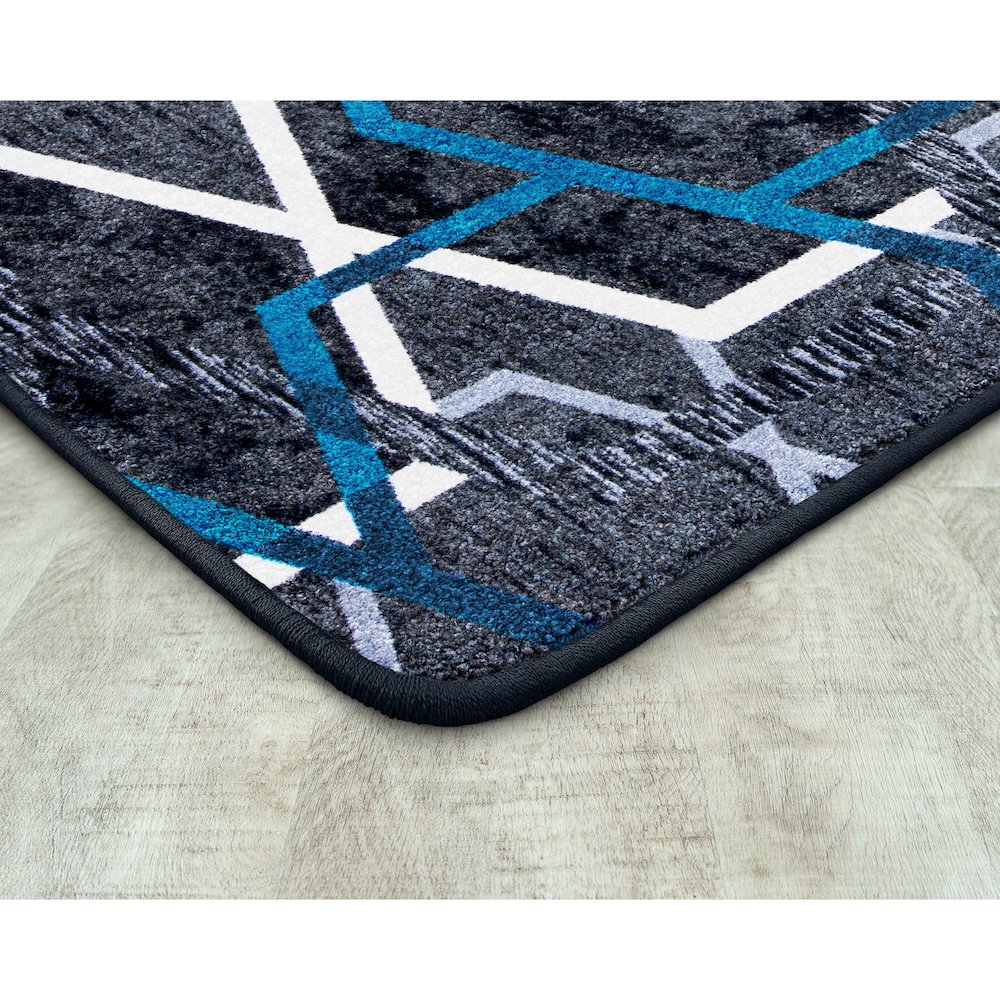 First Take Double Helix 5'4" x 7'8" Area Rug in Color Sapphire. Picture 2