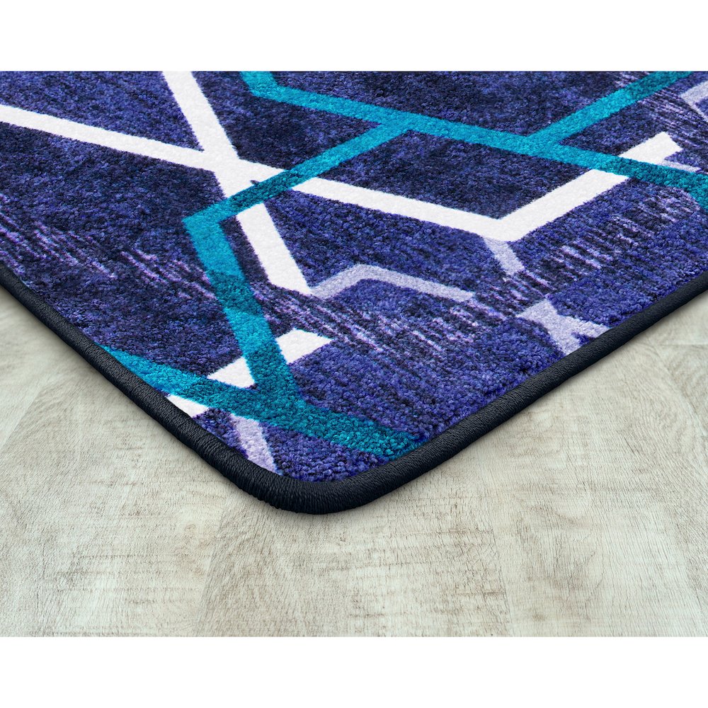 First Take Double Helix 5'4" x 7'8" Area Rug in Color Violet. Picture 2