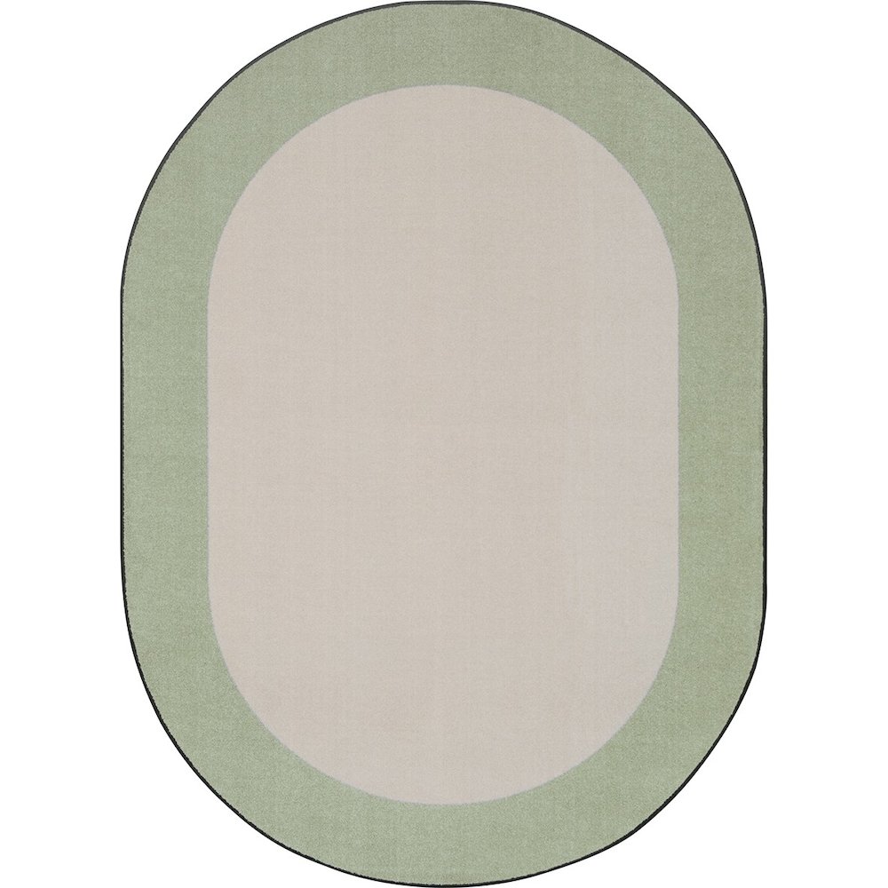 Kid Essentials Easy Going 7'8" x 10'9" Oval Area Rug in Color Sage. Picture 1