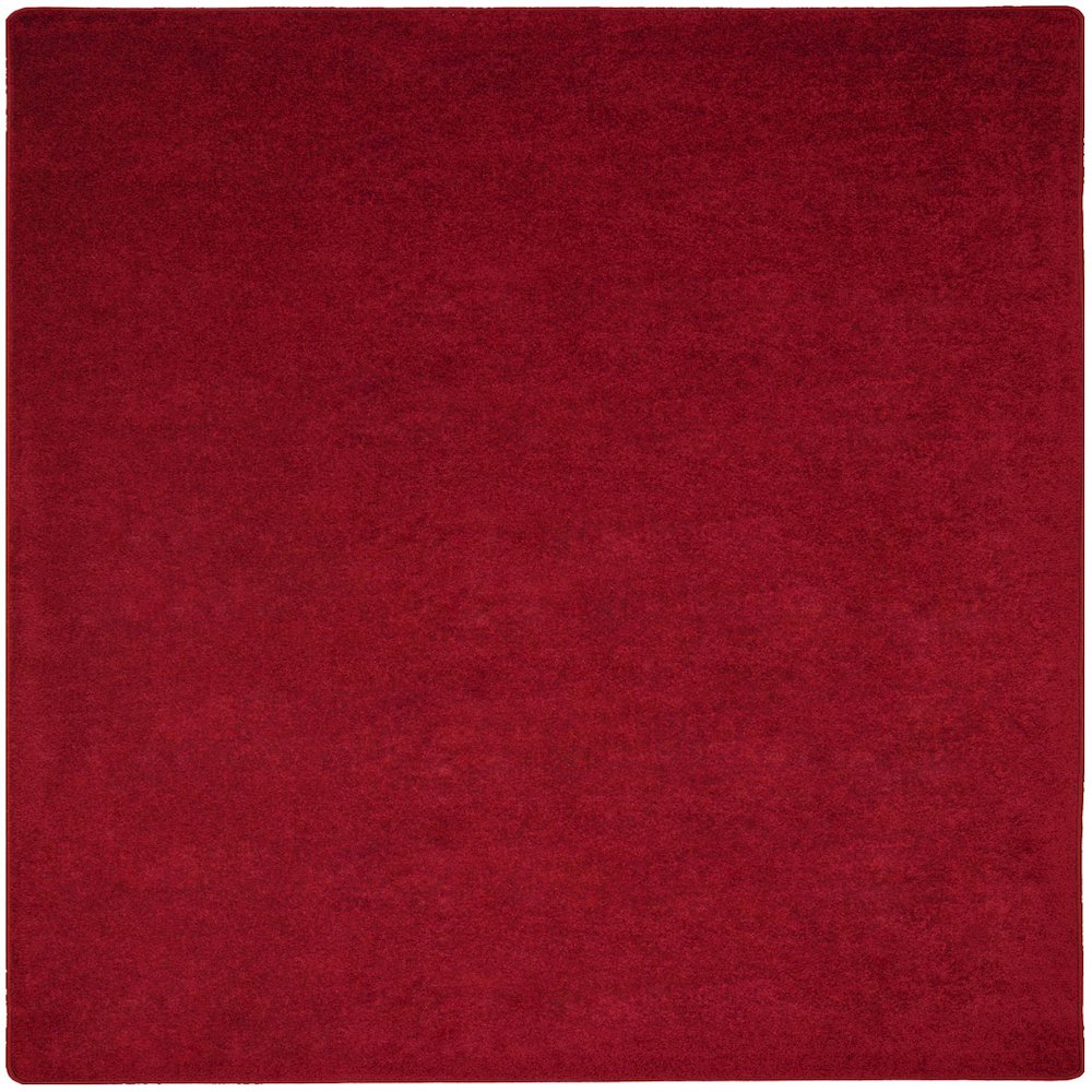 Kid Essentials Endurance 12' x 12' Area Rug in Color Burgundy. Picture 1