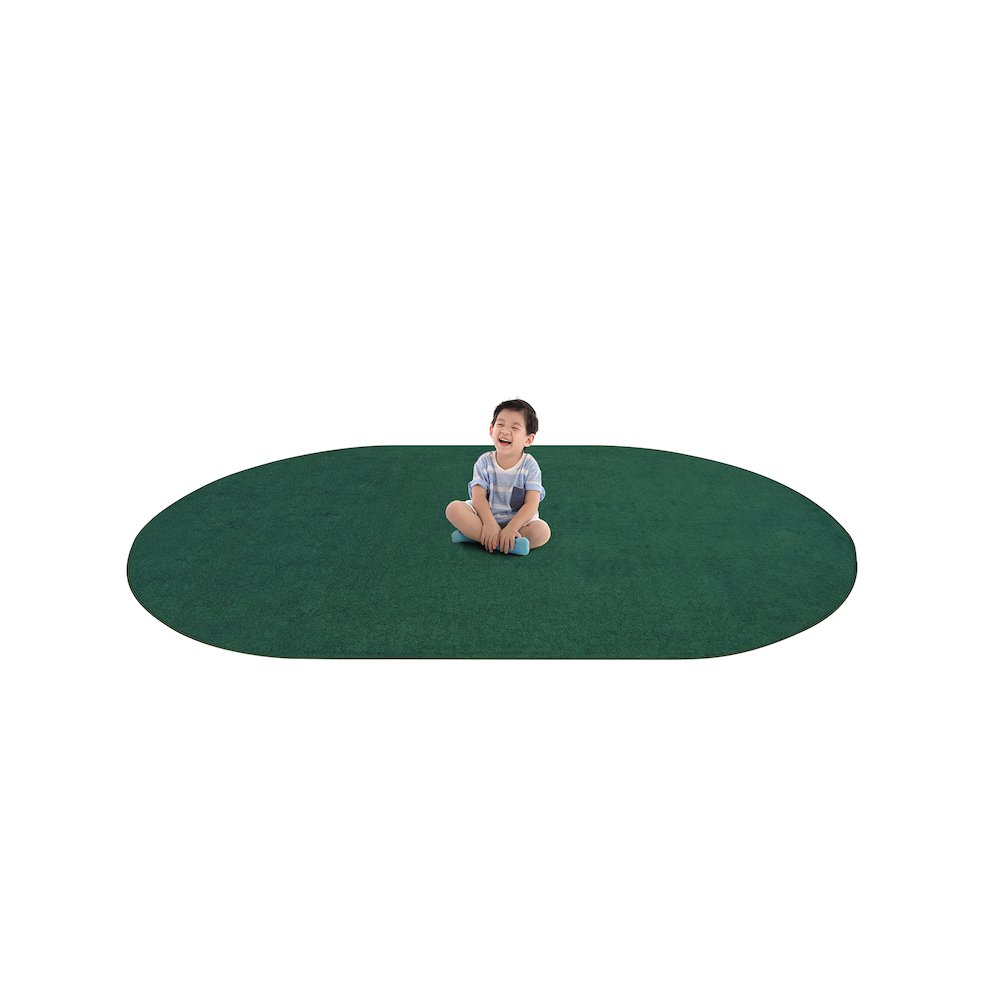 Kid Essentials Endurance 12' x 7'6" Oval Area Rug in Color Forest. Picture 4