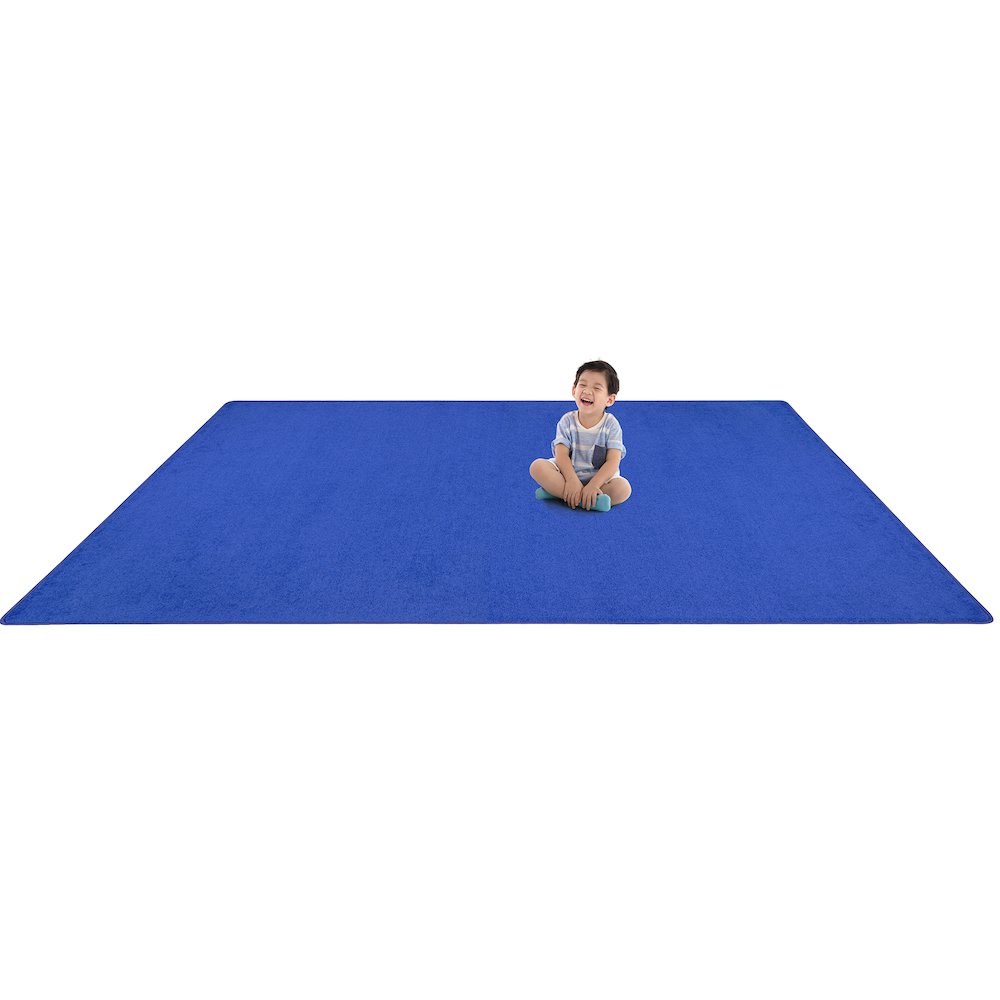 Kid Essentials Endurance 12' x 12' Area Rug in Color Royal Blue. Picture 4