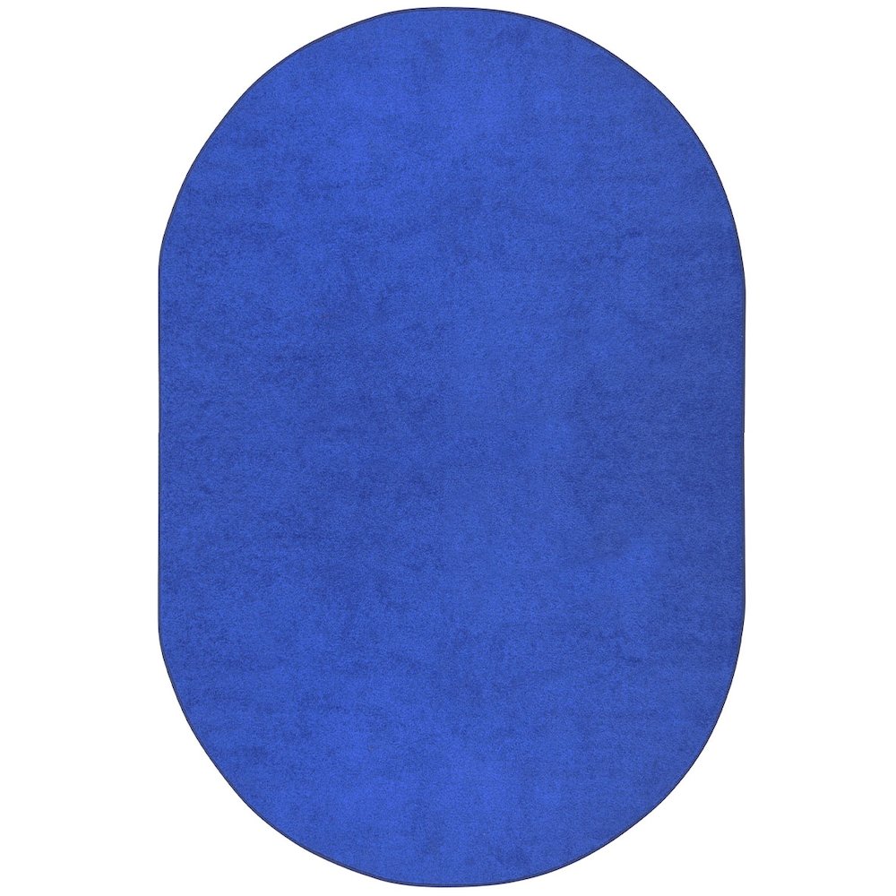 Kid Essentials Endurance 12' x 7'6" Oval Area Rug in Color Royal Blue. Picture 1