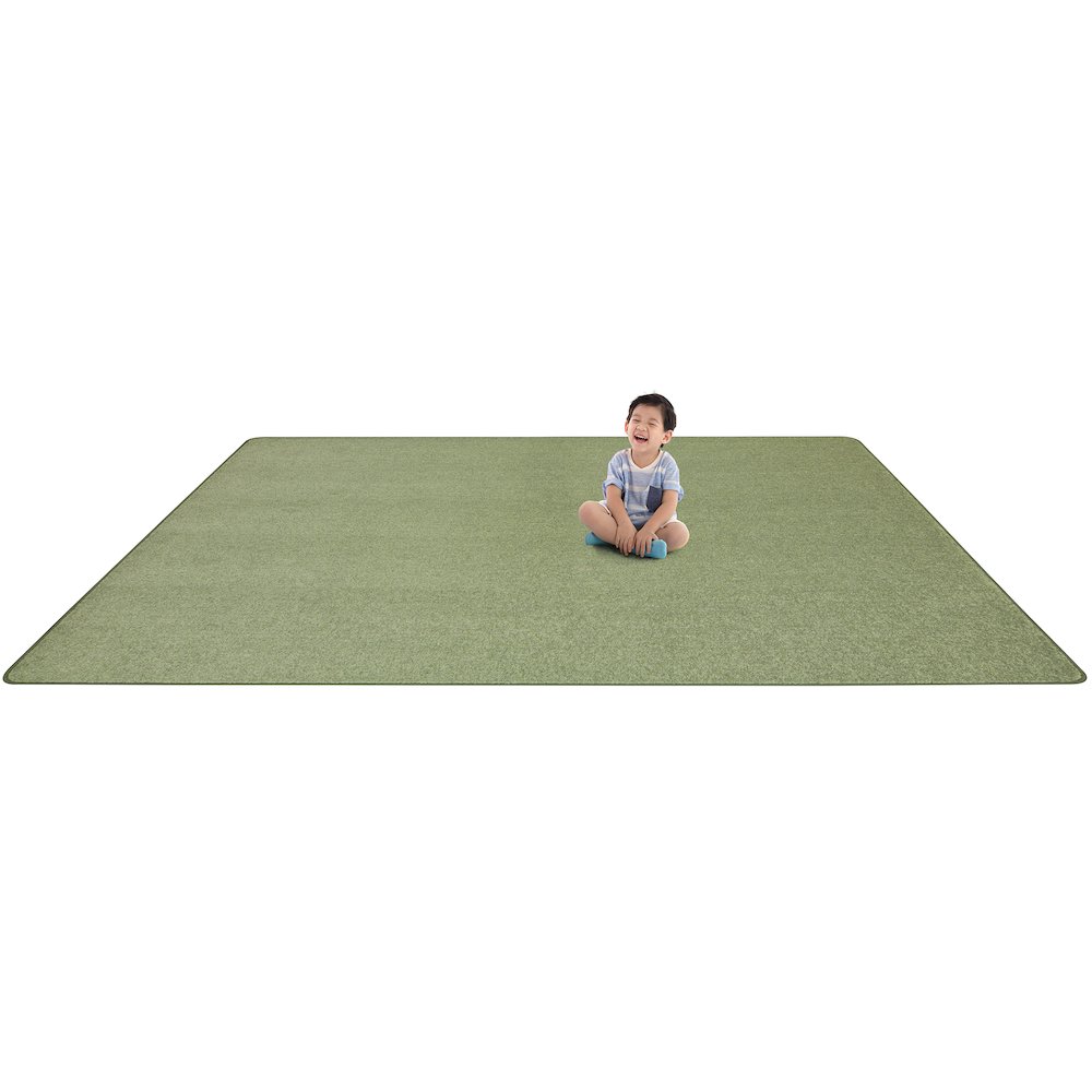 Kid Essentials Endurance 12' x 12' Area Rug in Color Sage. Picture 4