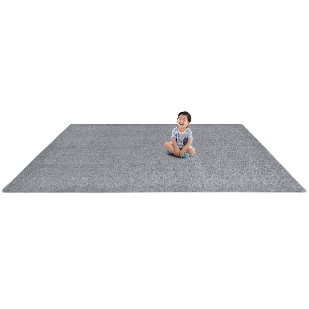 Kid Essentials Endurance 12' x 12' Area Rug in Color Silver. Picture 4