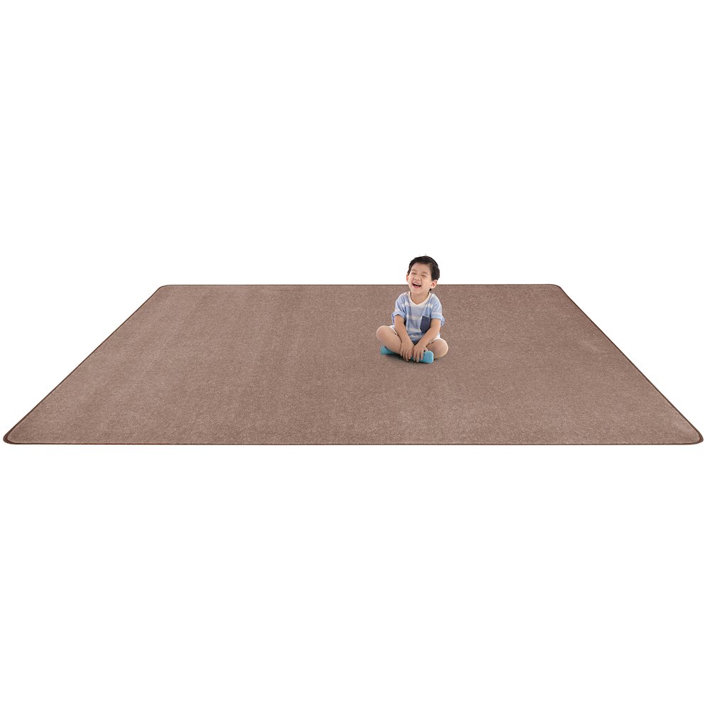 Kid Essentials Endurance 12' x 12' Area Rug in Color Taupe. Picture 4