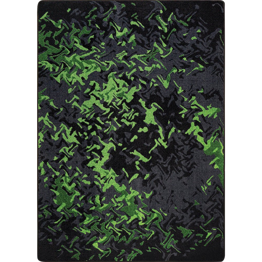 Kid Essentials Eruption 5'4" x 7'8" Area Rug in Color Emerald. Picture 1
