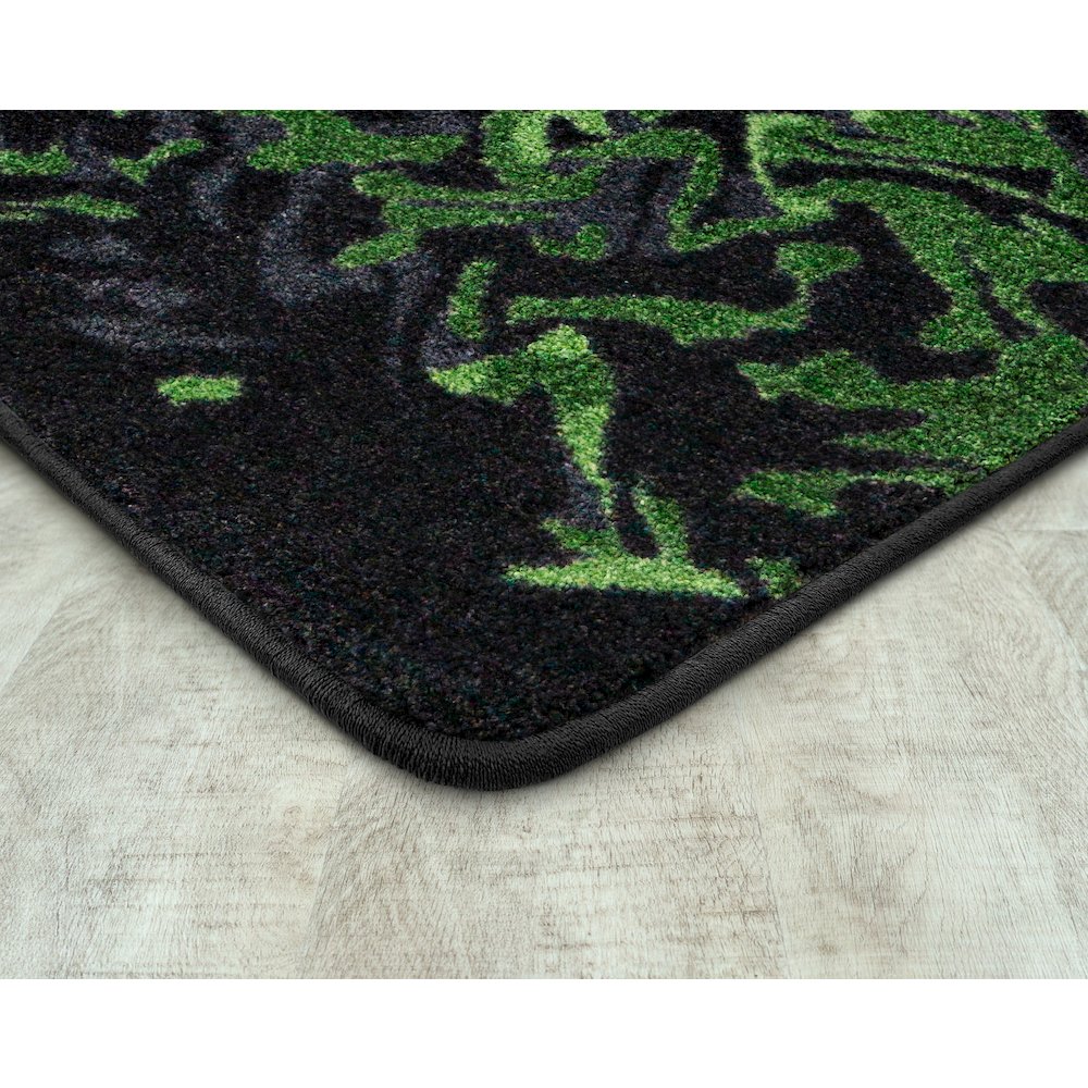 Kid Essentials Eruption 5'4" x 7'8" Area Rug in Color Emerald. Picture 2