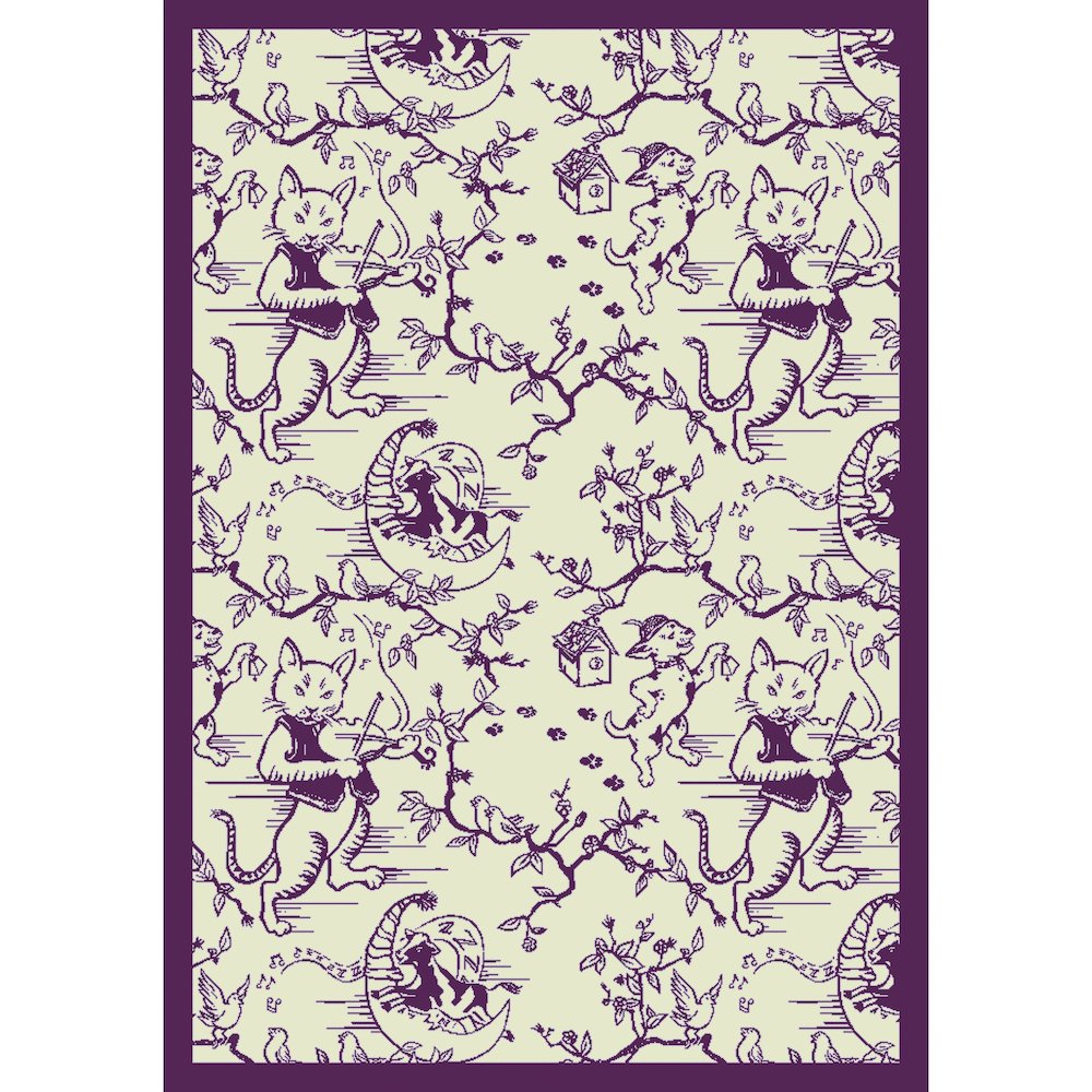 Kaleidoscope Fancy Fiddler 5'4" x 7'8" Area Rug in Color Dk. Beige. Picture 1