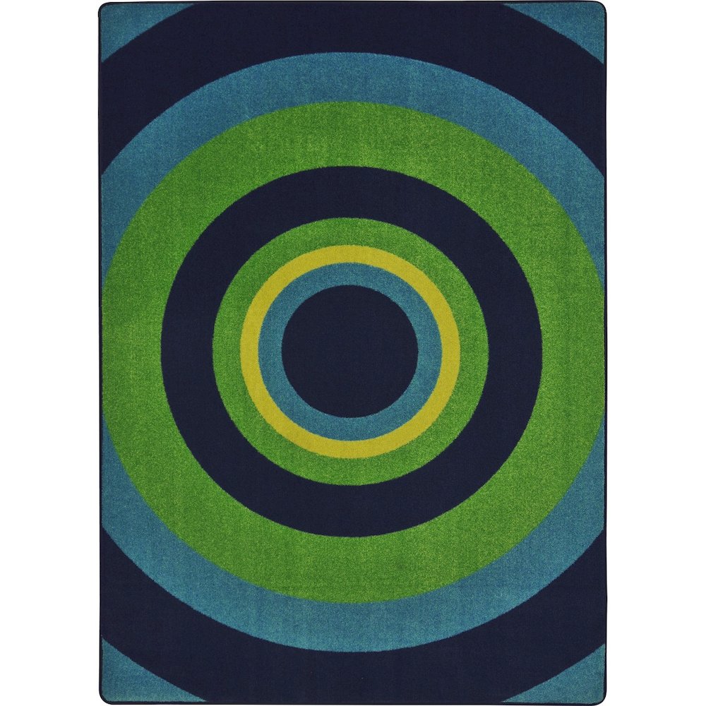 Kid Essentials Fascinate 7'8" x 10'9" Area Rug in Color Navy. Picture 1
