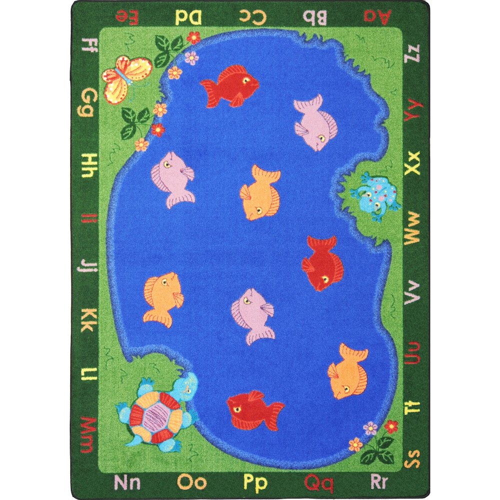 Kid Essentials Fishin' Fun 5'4" x 7'8" Area Rug in Color Multi. Picture 1