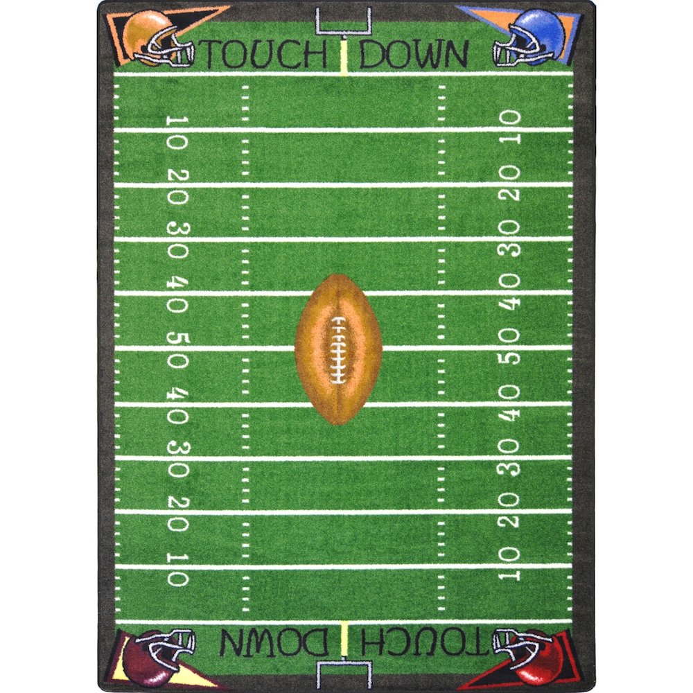 Games People Play Football Fun 5'4" x 7'8" Area Rug in Color Multi. Picture 1