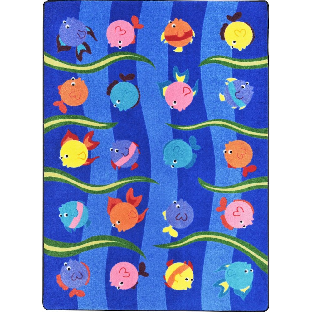 Kid Essentials Friendly Fish 7'8" x 10'9" Area Rug in Color Multi. Picture 1