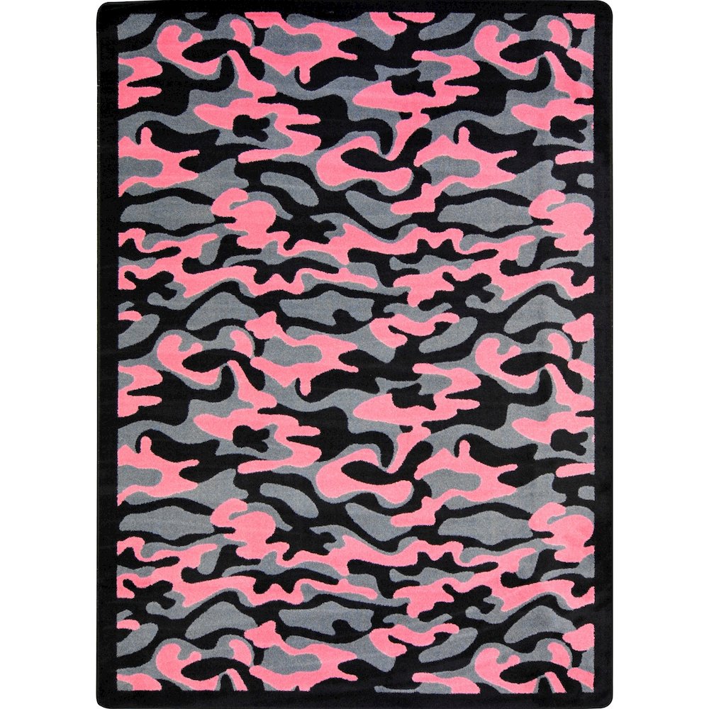 Kaleidoscope Funky Camo 5'4" x 7'8" Area Rug in Color Pink. Picture 1