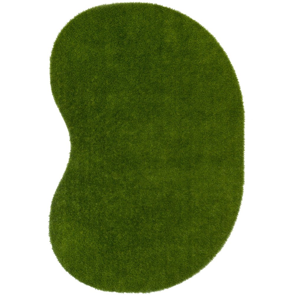 Kid Essentials GreenSpace 6' x 9' Jellybean Area Rug in Color Green. Picture 1