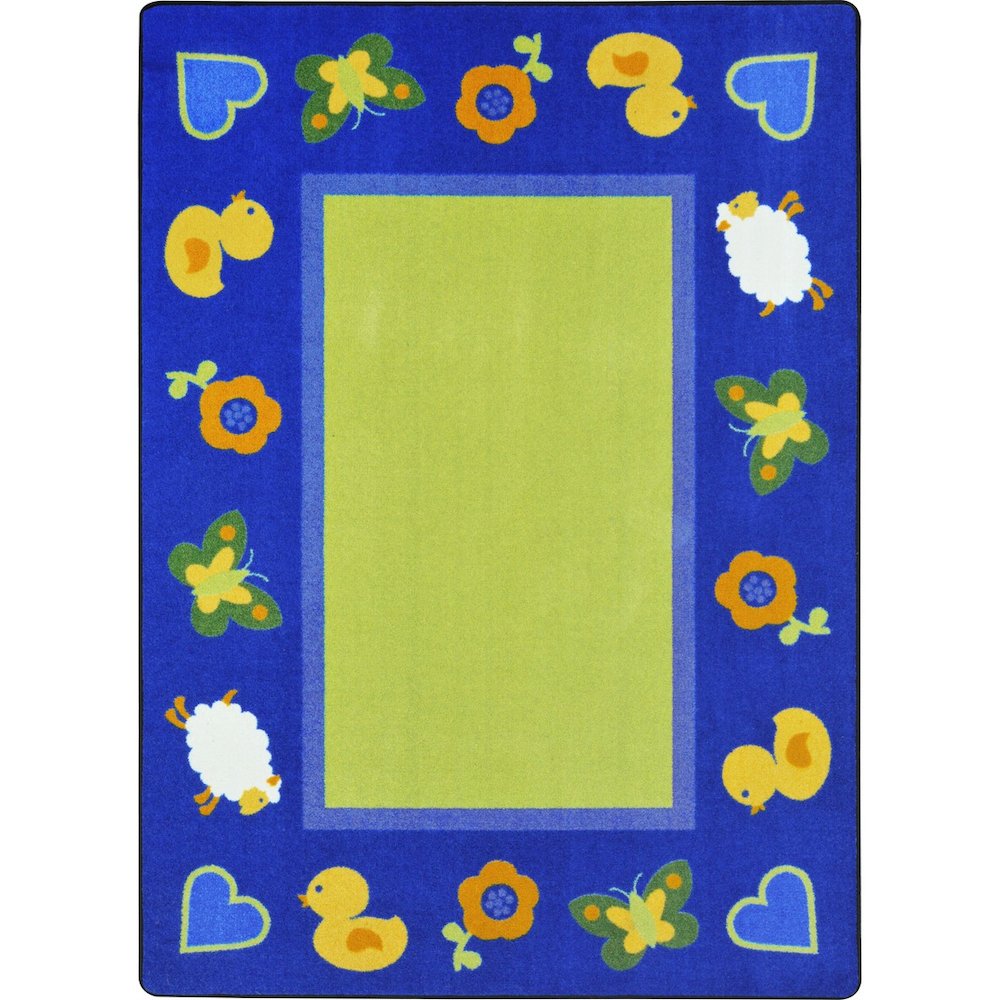 Kid Essentials Nature's First Signs 3'10" x 5'4" Oval Area Rug in Color Multi. Picture 1