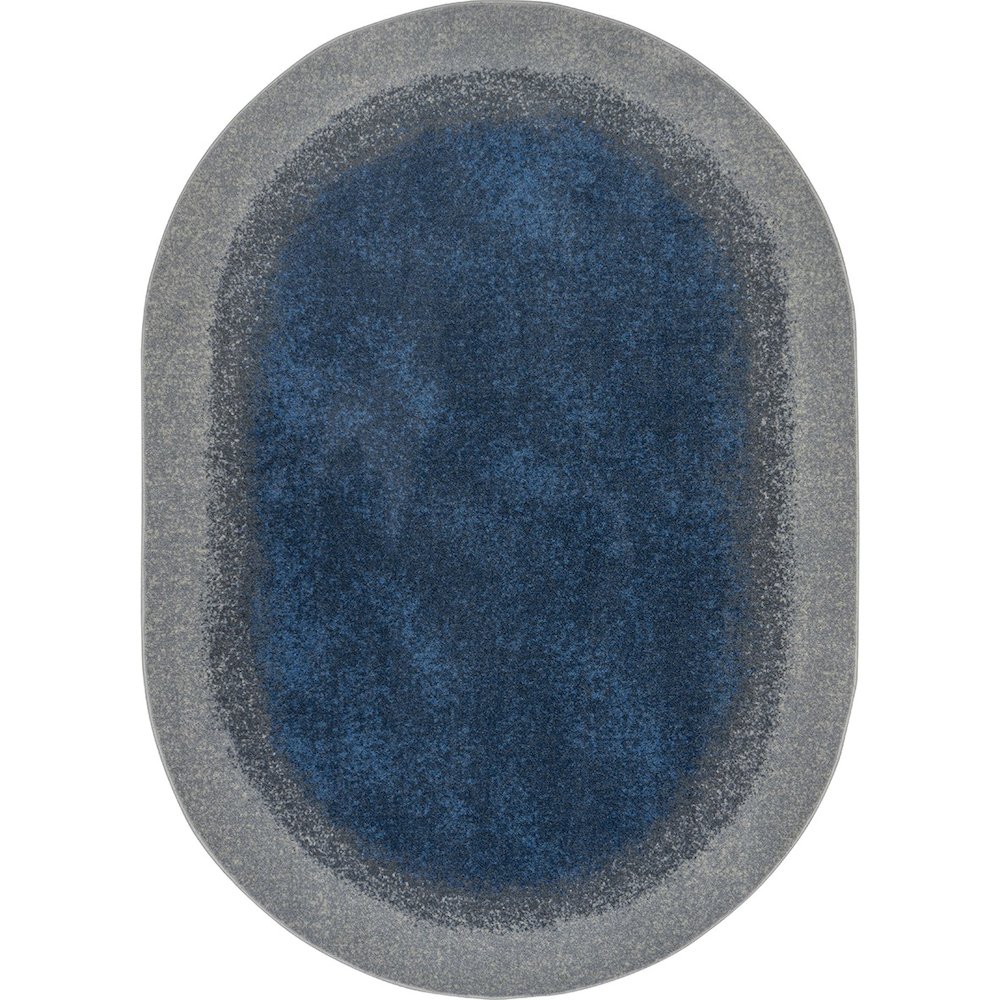 Kid Essentials Grounded 7'8" x 10'9" Oval Area Rug in Color Marine. Picture 1