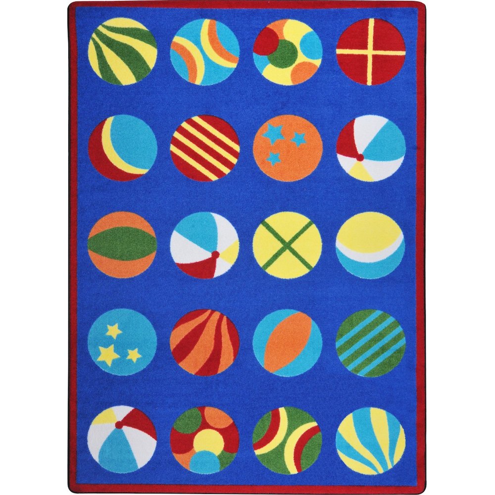 Kid Essentials Have a Ball 7'8" x 10'9" Area Rug in Color Multi. Picture 1
