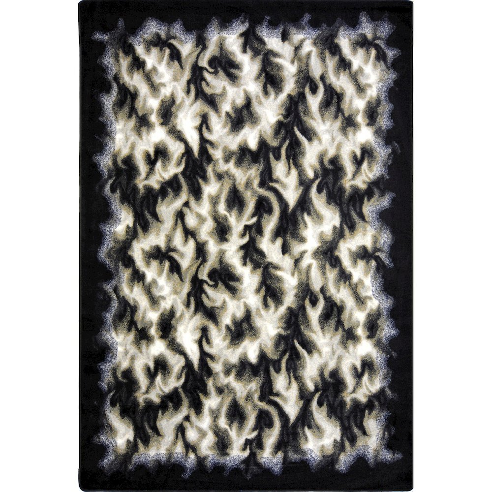 Kaleidoscope Inferno 5'4" x 7'8" Area Rug in Color Charcoal. Picture 1