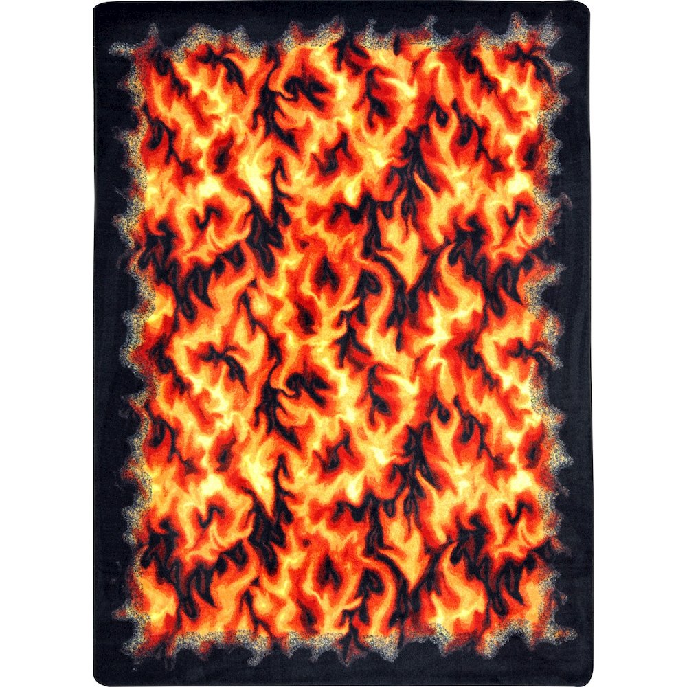 Kaleidoscope Inferno 5'4" x 7'8" Area Rug in Color Red. Picture 1