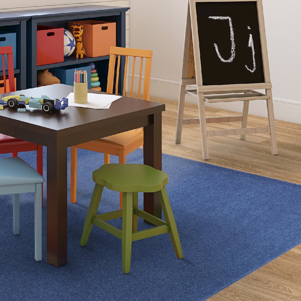Kid Essentials Just Kidding 12' x 12' Area Rug in Color Cobalt Blue. Picture 5