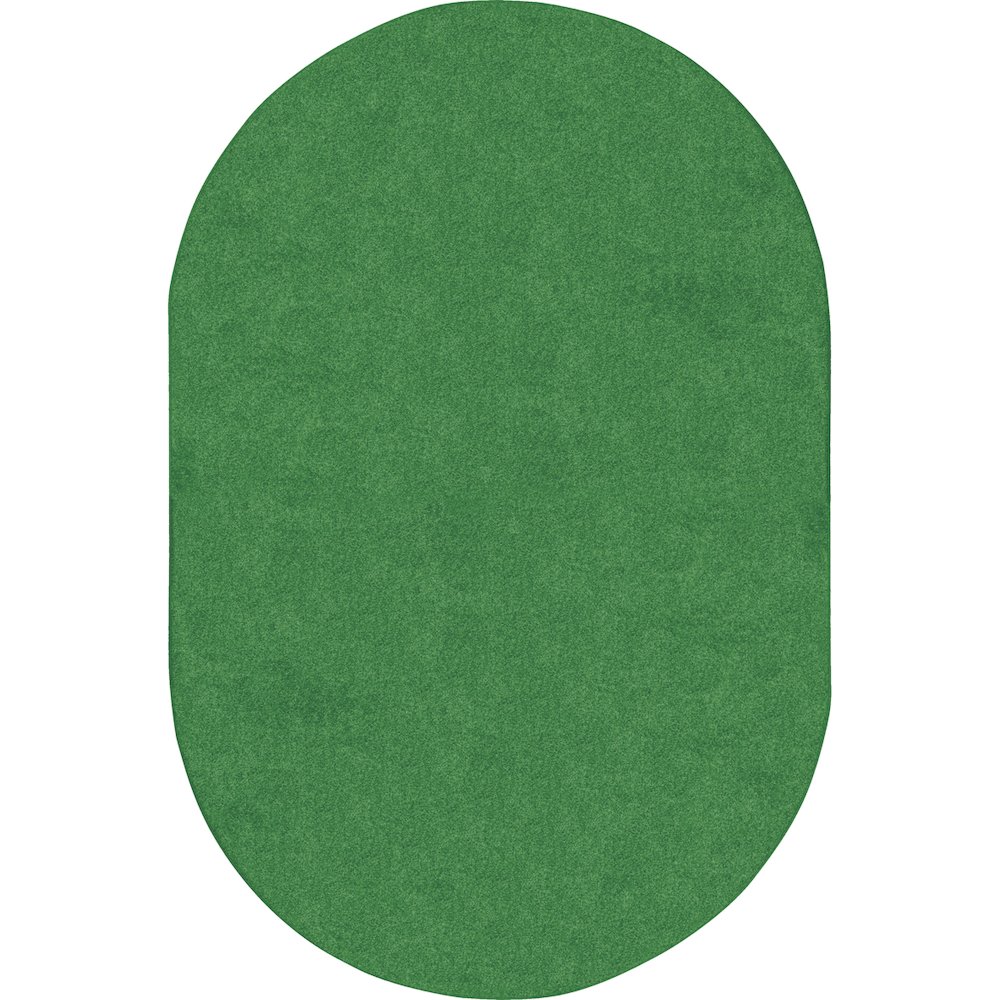 Kid Essentials Just Kidding 12' x 7'6" Oval Area Rug in Color Grass Green. Picture 1