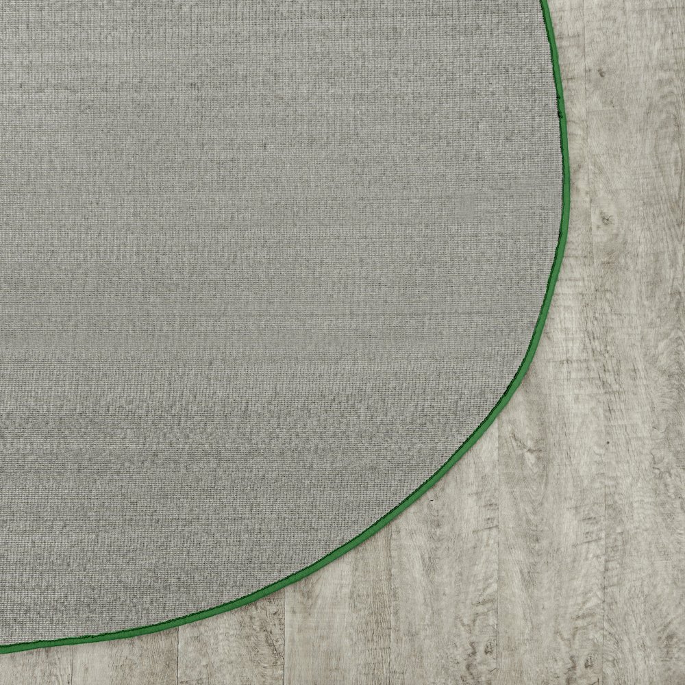 Kid Essentials Just Kidding 12' x 7'6" Oval Area Rug in Color Grass Green. Picture 4