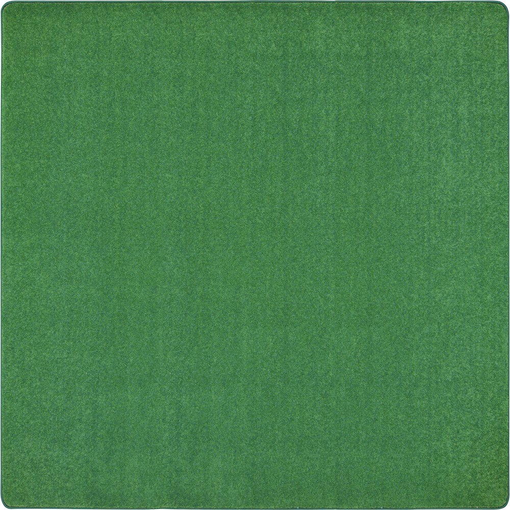 Kid Essentials Just Kidding 12' x 12' Area Rug in Color Grass Green. Picture 1