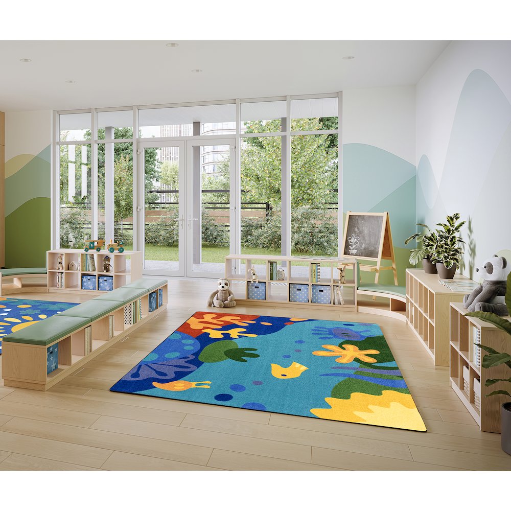 Just Pretend 7'8" x 10'9" Area Rug in Color Multi. Picture 3