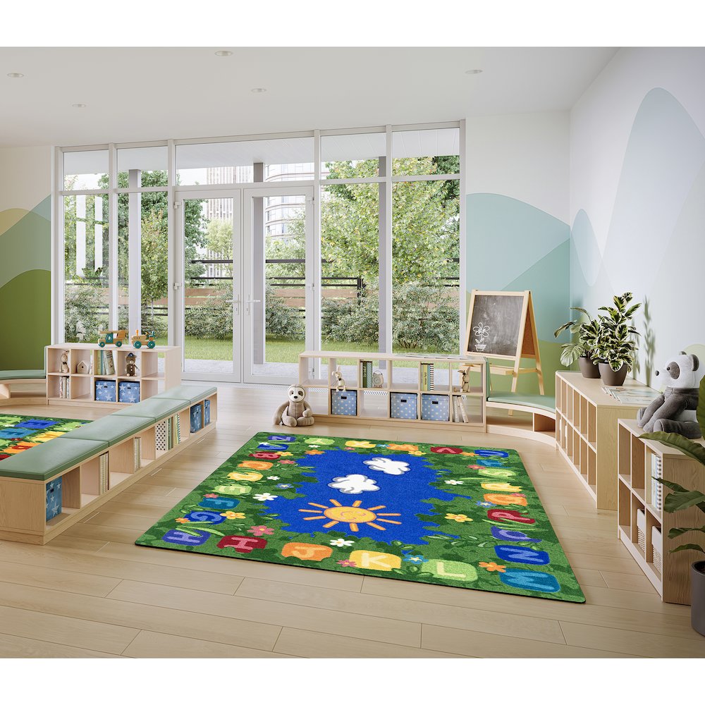 Learning Garden 7'8" x 10'9" Area Rug in Color Multi. Picture 3