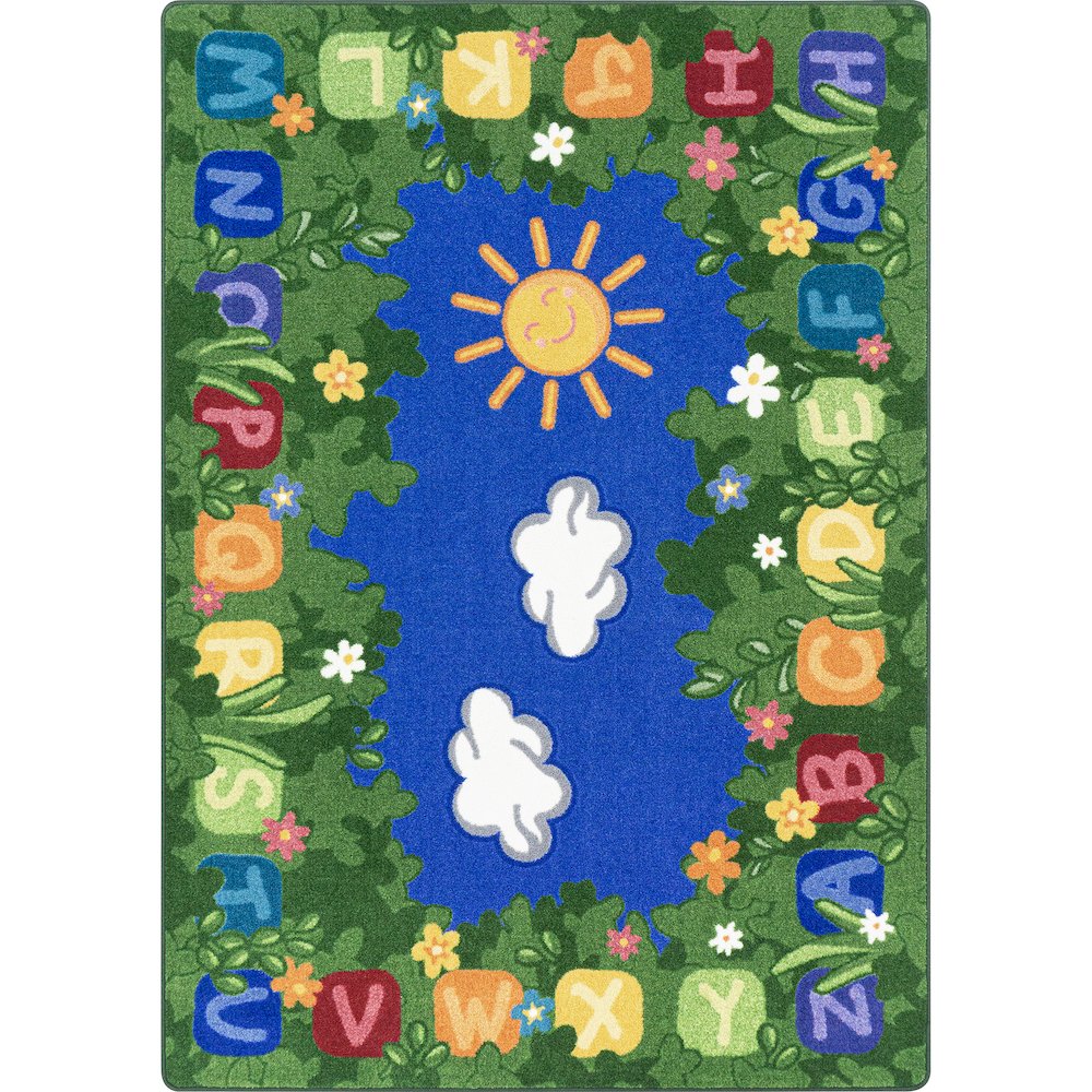 Learning Garden 7'8" x 10'9" Area Rug in Color Multi. Picture 1
